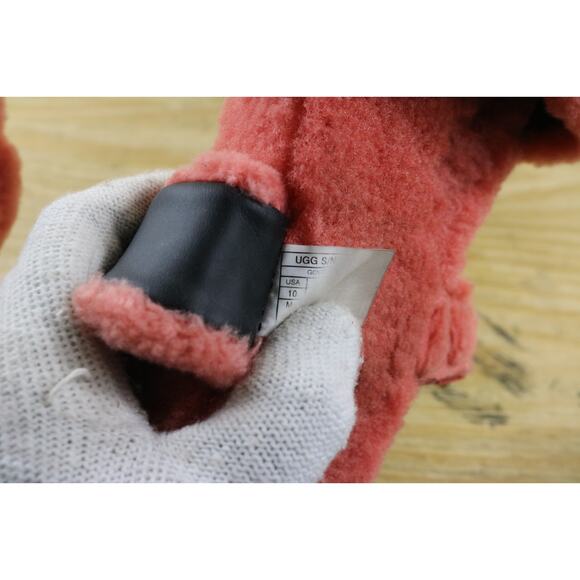 Ugg Slippers 10 Womens Fuzz Yeah Shearling Faux Fur Sandals Flatforms Slip On - Picture 5 of 8